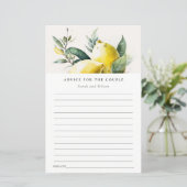 Boho geel citroen tuin advies voor paar douche (Staand voorkant)