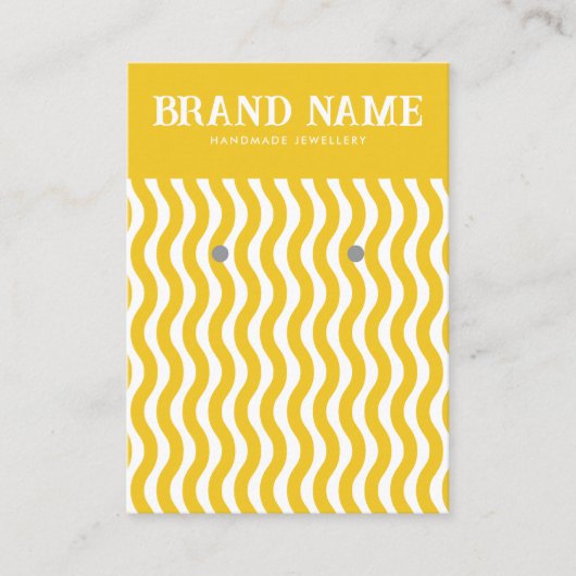 Boho  geel golf Oorbellen Display Kaart Visitekaartje (Voorkant)