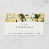 Boho Geel Oker Geschilderde Bloemen Afspraak Visitekaartje (Voorkant)