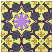 Boho geel, paars, blauw, roze design. stof (Close Up)