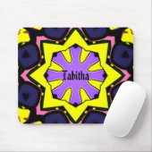 Boho geel, paars, blauw, roze ontwerp.  muismat (Met muis)