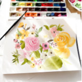 Boho Geel roze bloemenboog chique bruiloft Save The Date