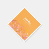 Boho Geel Roze Marmer Aangepaste Bruids Shower Naa Servet (Hoek)