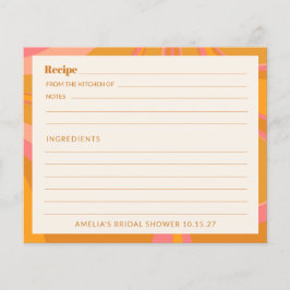 Boho geel roze marmeren Vrijgezellenfeest recept K