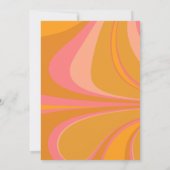 Boho geel Sinaasappel roze marmeren Baby shower Kaart (Achterkant)