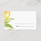 BOHO GEEL WATERVERF FOLIAGE OLIJFPLACE KAARTEN VISITEKAARTJE (Achterkant)