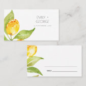 BOHO GEEL WATERVERF FOLIAGE OLIJFPLACE KAARTEN VISITEKAARTJE (Voorkant / Achterkant)
