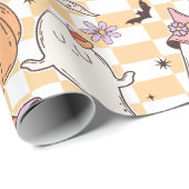 Boho Geesten & Pompoenen Halloween Cadeaupapier (Rol Hoek)