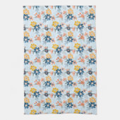 Boho Geïnspireerd Bloem Patroon Keuken Handdoek (Verticaal)