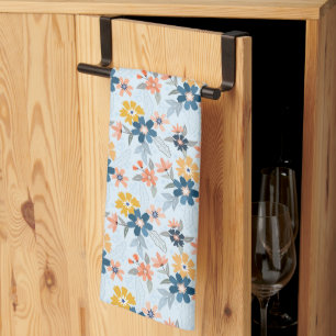 Boho Geïnspireerd Bloem Patroon Keuken Handdoek