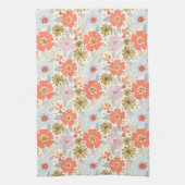 Boho Geïnspireerd Bloemen Patroon Keuken Handdoek (Verticaal)