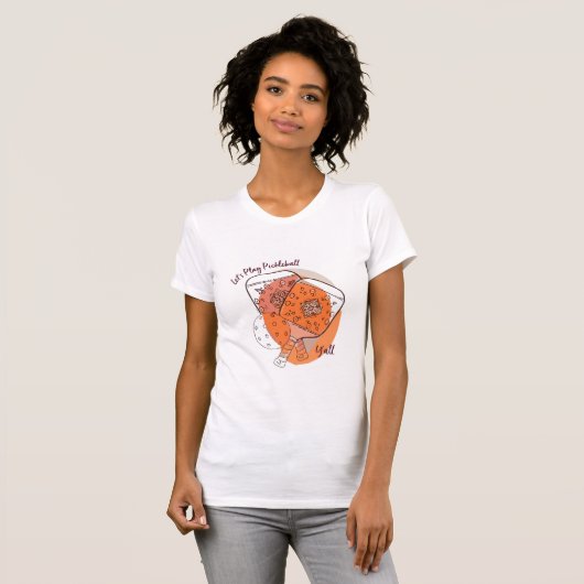 Boho geïnspireerd Pickleball t-shirt (Voorkant volledig)