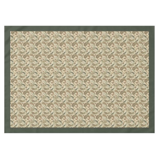 Boho-geïnspireerd tafelkleed in aardse Paisley-pri (Voorkant (Horizontaal))