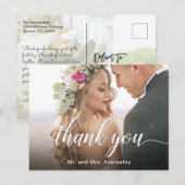 Boho Geïnspireerde bruiloft Foto bedankt Briefkaart (Voorkant / Achterkant)