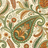 Boho-geïnspireerde deken met aardse Paisley-print