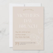 Boho Geïnspireerde Moederdag Brunch Invitation Kaart (Voorkant)