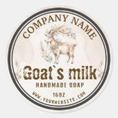 Boho Geitenmelk Zeep Label | Waterverf Rustiek (Voorkant)