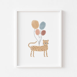 Boho gekleurde Chita met ballonnen poster
