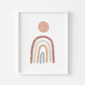 Boho gekleurde zon en regenboog poster