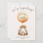 Boho gele ballon zwangerschap aankondiging (Voorkant)