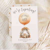 Boho gele ballon zwangerschap aankondiging