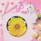Boho gele bloem papieren bordje (Feest)