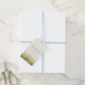 Boho Gele Wildbloemen, Olive Custom Dank u Cadeaulabel (Met Touw)