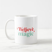 Boho Geloof in Magie Kerst moderne lettertype Koffiemok (Links)