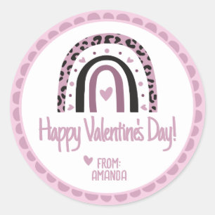 Boho Gelukkige Valentijnsdag Ronde Sticker