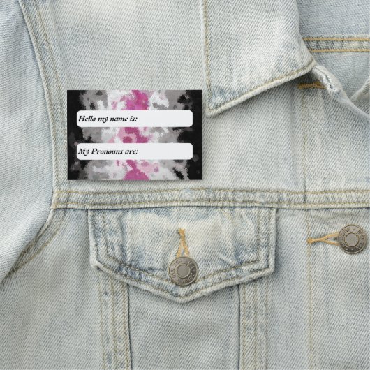 Boho gemarmerde aanpasbare Librafeminiene Pride-vl Naamplaatje (In situ)