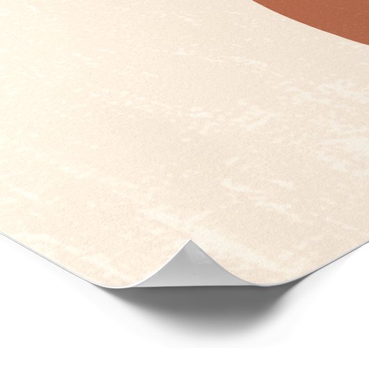 Boho gemuteerde terracotta neutrale Abstracte komm Poster (Hoek)