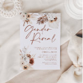 Boho Gender Live Uitnodiging met Pampas