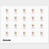 Boho Gender Neutraal Baby shower Favor Ronde Sticker (Vel)