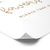 Boho Gender Neutral Baby shower Favors Poster (Hoek)