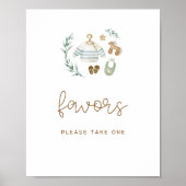 Boho Gender Neutral Baby shower Favors Poster (Voorkant)