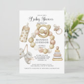 Boho Gender Neutral Baby shower Kaart (Staand voorkant)