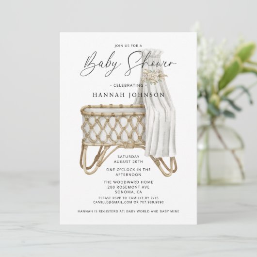 Boho Gender Neutral Baby shower Kaart (Staand voorkant)