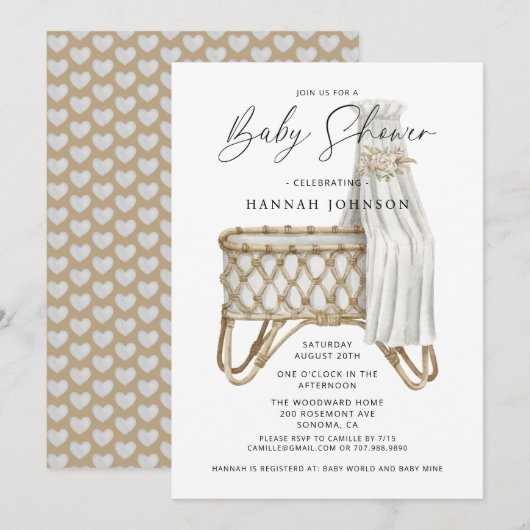 Boho Gender Neutral Baby shower Kaart (Voorkant / Achterkant)