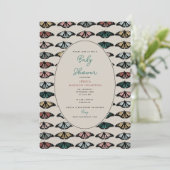 Boho Gender Neutral Butterflies Baby shower Kaart (Staand voorkant)