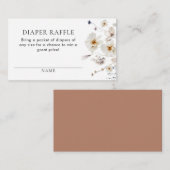 Boho Gender Neutral Diaper Raffle Ticket Informatiekaartje (Voorkant / Achterkant)