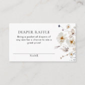 Boho Gender Neutral Diaper Raffle Ticket Informatiekaartje (Voorkant)
