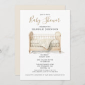 Boho Gender Neutral Nursery Wieg Baby shower Kaart (Voorkant / Achterkant)