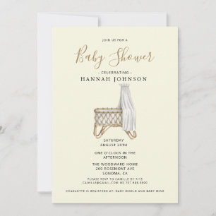 Boho Gender Neutral Nursery Wieg Baby shower Kaart