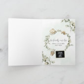 Boho Gender Neutral Pregnancy Announcard Aankondiging (Binnen)