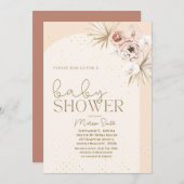 Boho Gender Neutrale Baby shower Uitnodiging (Voorkant / Achterkant)