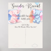 Boho Gender Onthullen Gender Guess Game Stembord Poster (Voorkant)