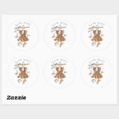 Boho Gender Onthullen Team Meisje Baby shower Ronde Sticker (Vel)