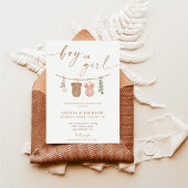 Boho Gender Onthullen Uitnodigen | Neutrale Gender Kaart