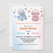 Boho Gender Reveal  Baby waslijn Kaart (Voorkant)