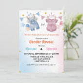 Boho Gender Reveal  Baby waslijn Kaart (Staand voorkant)